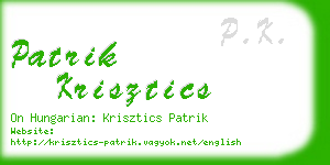 patrik krisztics business card